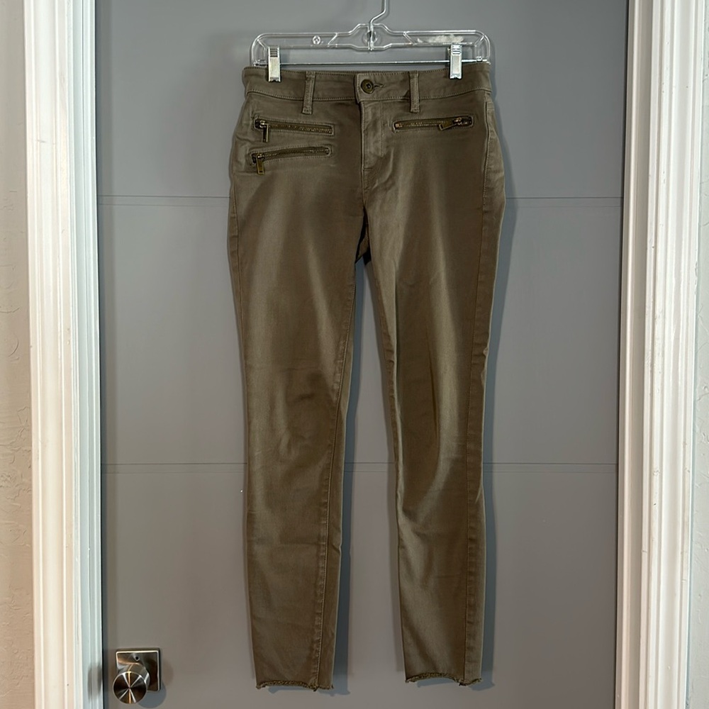 DL1961 No.3 Instasculpt skinny jeans in earth (olive), size 27
